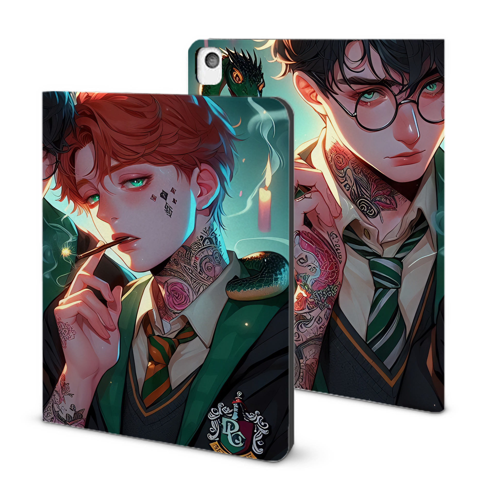 （画像用） Harry Potter ハリー・ポッターシリーズ IPadケース ペンホルダー付き ブックスタイルデザイン